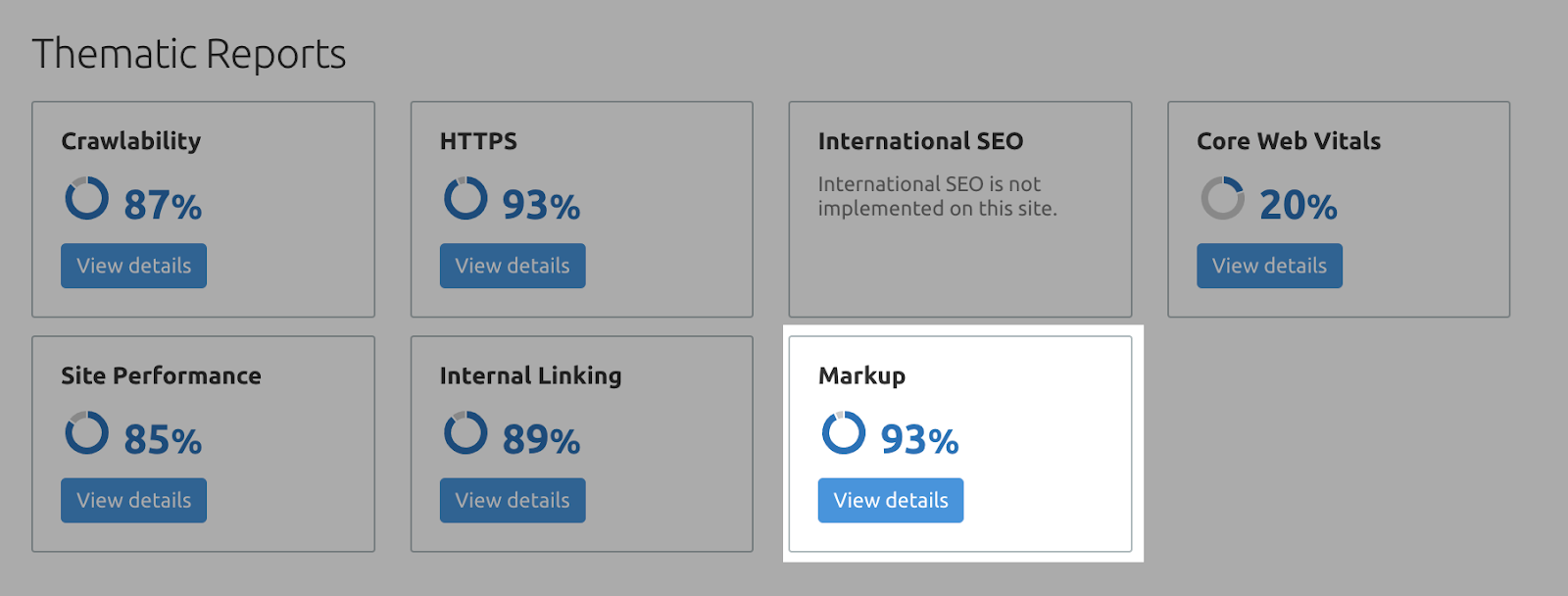 Where to click to see a domain's use of schema