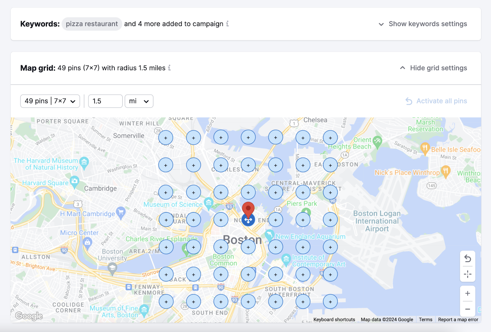 campaign setup with map grid