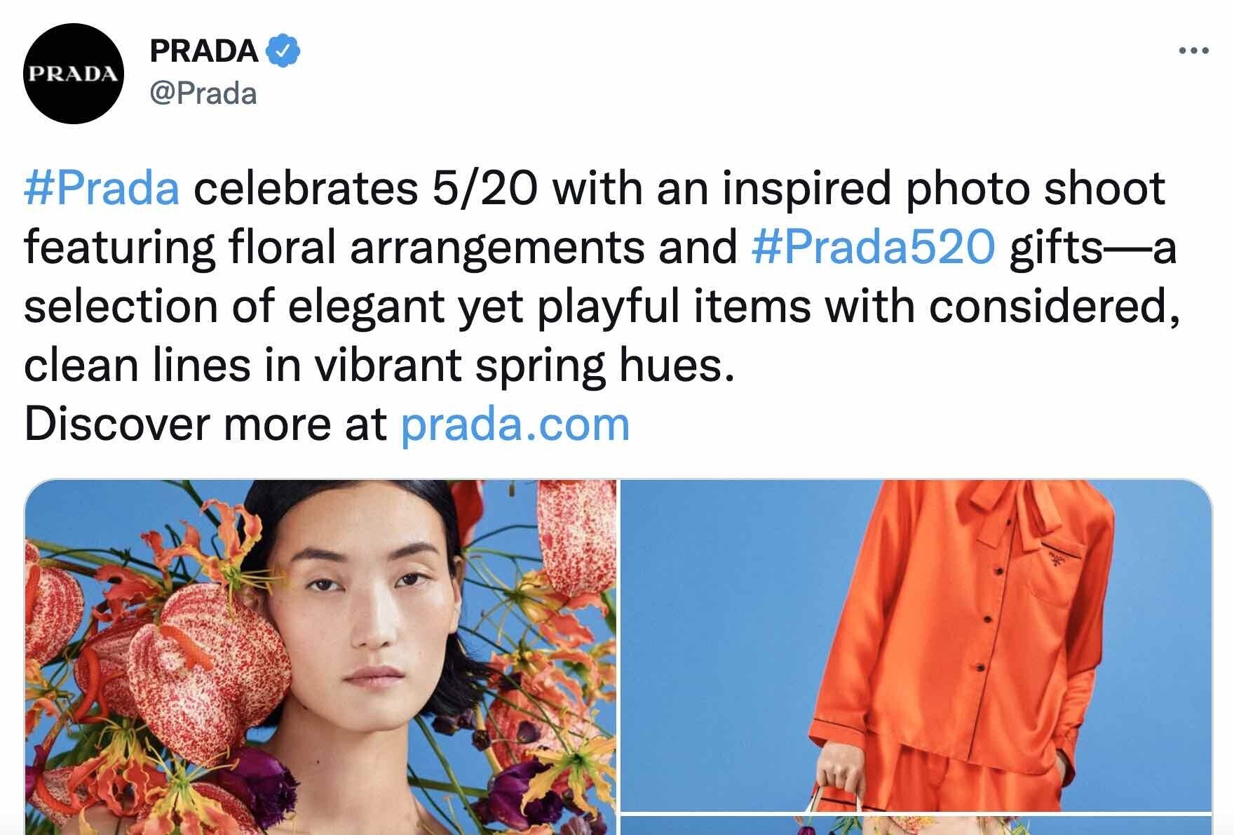 Prada tweet