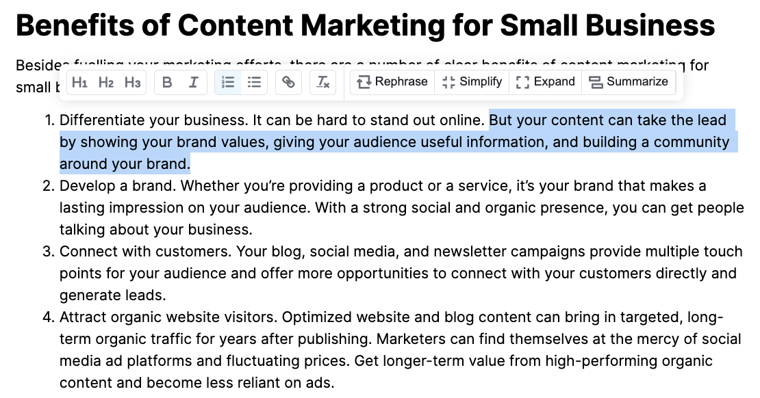 ContentShake for effective blogging