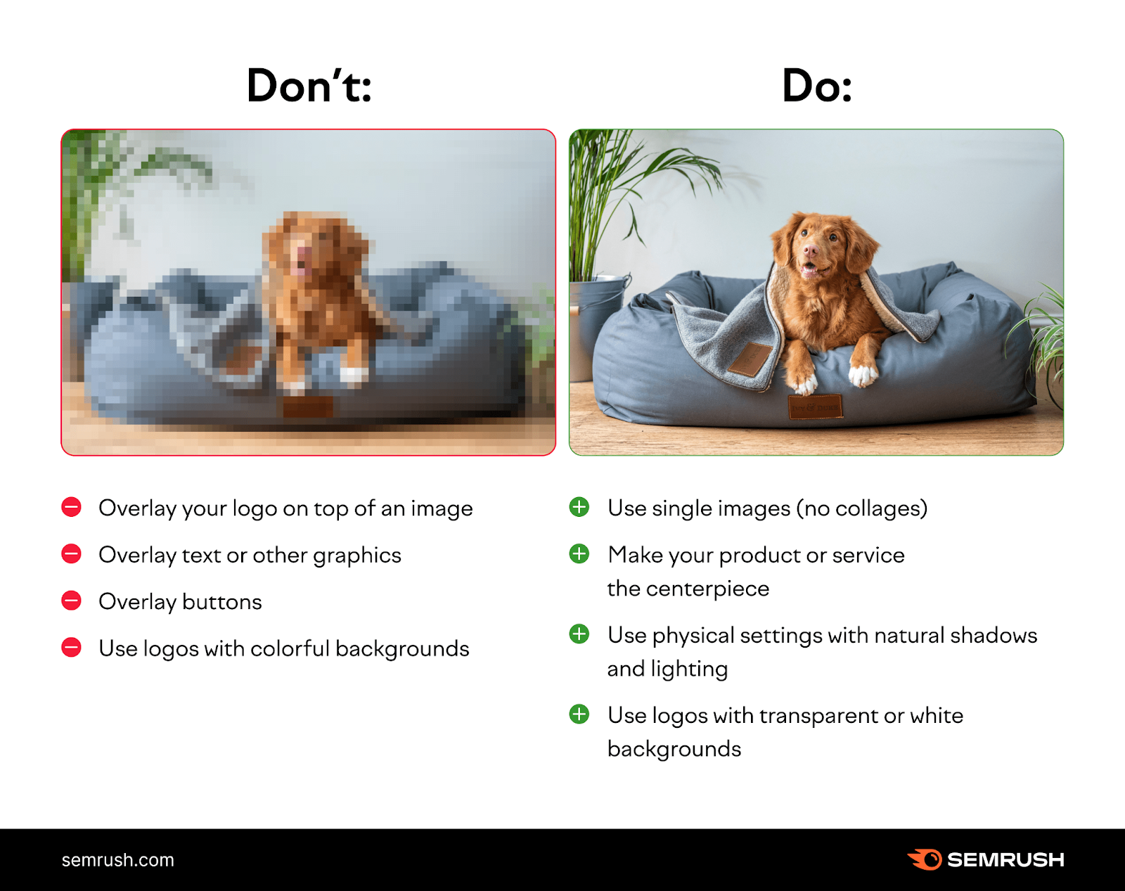 Image quality do and don’t infographic